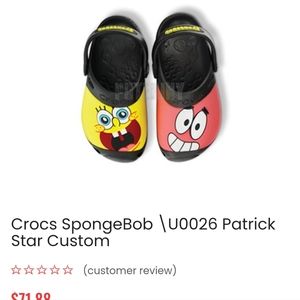 Crocs Nickoledeon SpongeBob and Patrick Clogs Size 12/13C